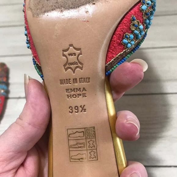Emma Hope Beaded Mules Size 39 1/2 - Picture 10 of 11